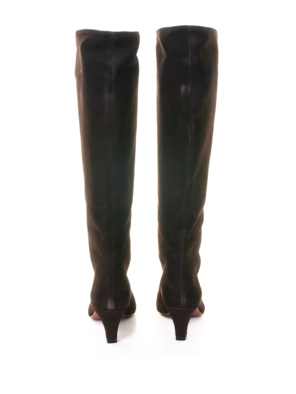 Stivale testa di moro in camoscio