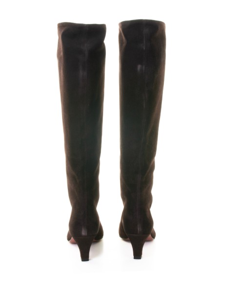 Stivale testa di moro in camoscio