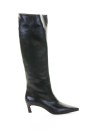Stivale nero in pelle