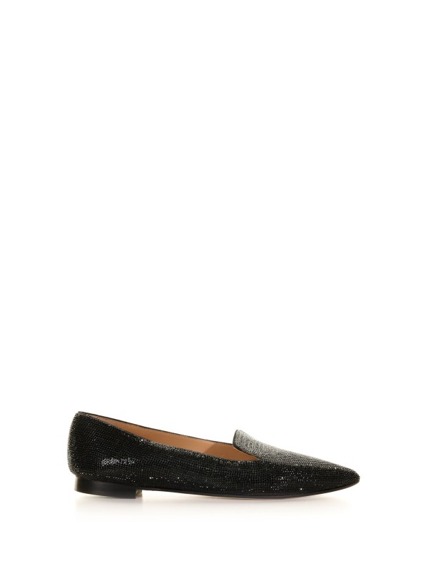 Flat ballerina flat in black crystal line Flat ballerina flat in black crystal line