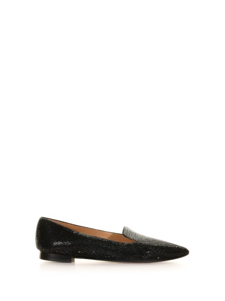Flat ballerina flat in black crystal line Flat ballerina flat in black crystal line