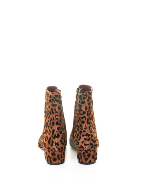 Leopard Suede Ankle Boots