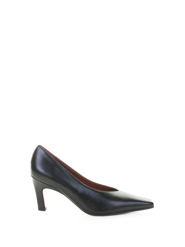 Black Nappa Leather Pumps