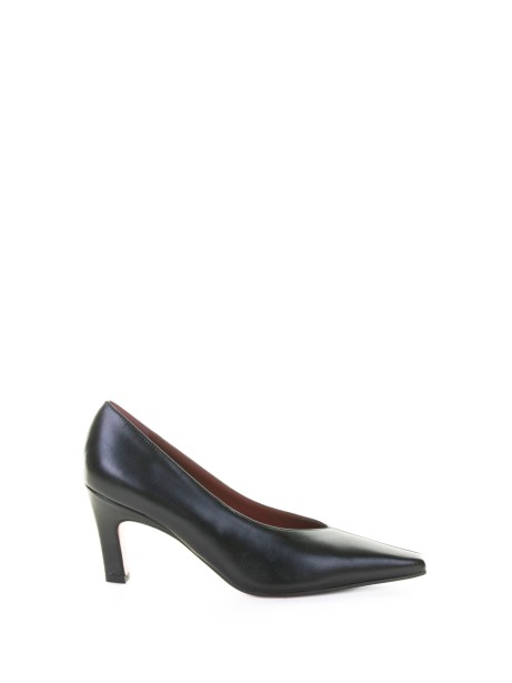 Black Nappa Leather Pumps