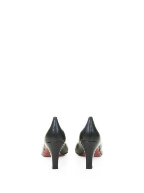 Black Nappa Leather Pumps