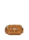 Borsa Flap Piccola in pelle scamosciata