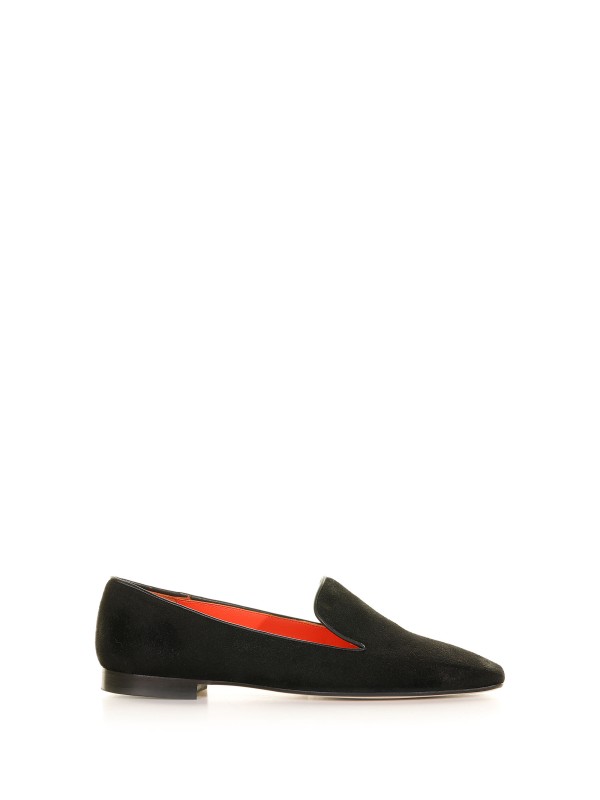 Ballerina flat in suede nero