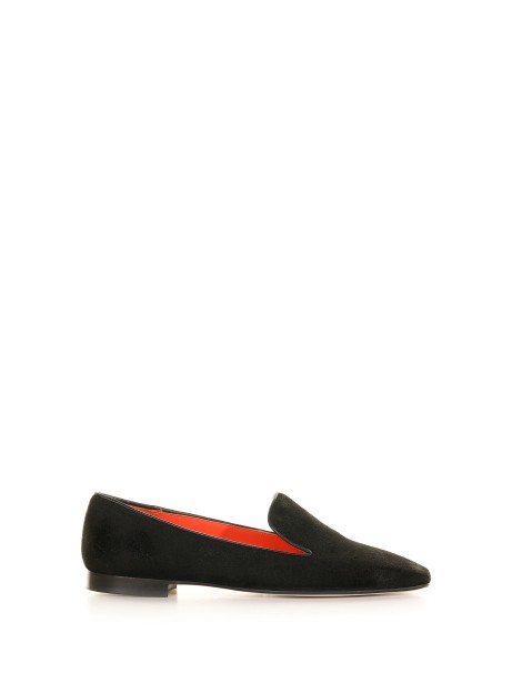 Ballerina flat in suede nero