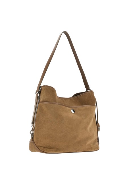Borsa Hobo Hocket Media in pelle scamosciata