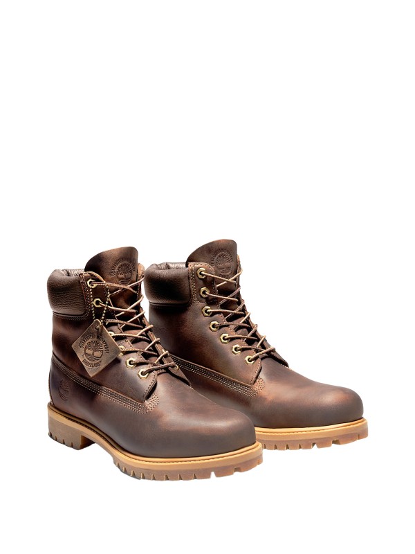 Stivaletto impermeabile allacciato in pelle uomo