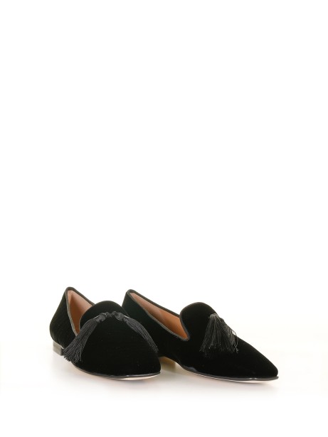 Velvet ballerina with tassels