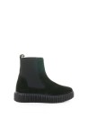 Stivaletto tipo Chelsea boot nero in suede