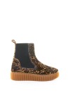 Stivaletto tipo Chelsea boot maculato in suede