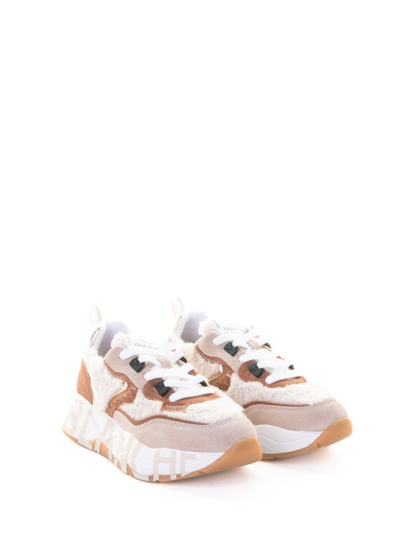 Sneaker in tessuto tecnico e suede con impunture a contrasto