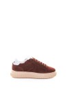 Sneakers in suede marrone bruciato