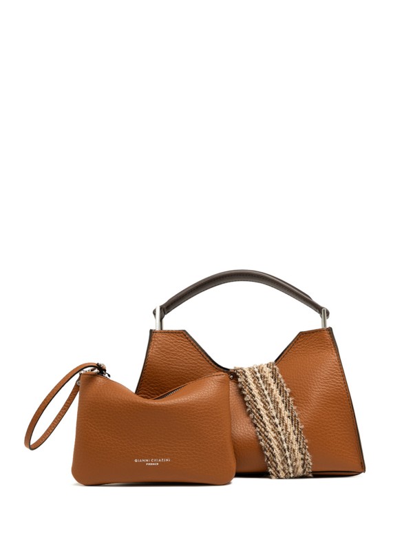 Borsa Aurora in pelle double grano maxi