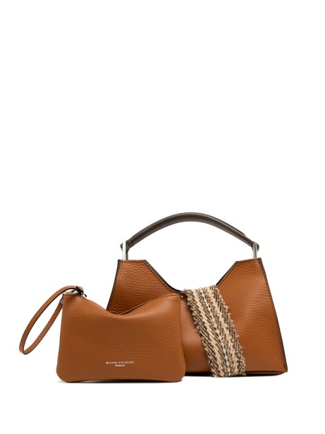 Borsa Aurora in pelle double grano maxi