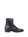Stivaletto nero uomo in pelle con zip