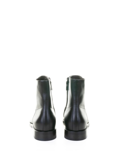 Stivaletto nero uomo in pelle con zip