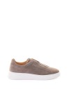 Taupe suede slip-on sneakers