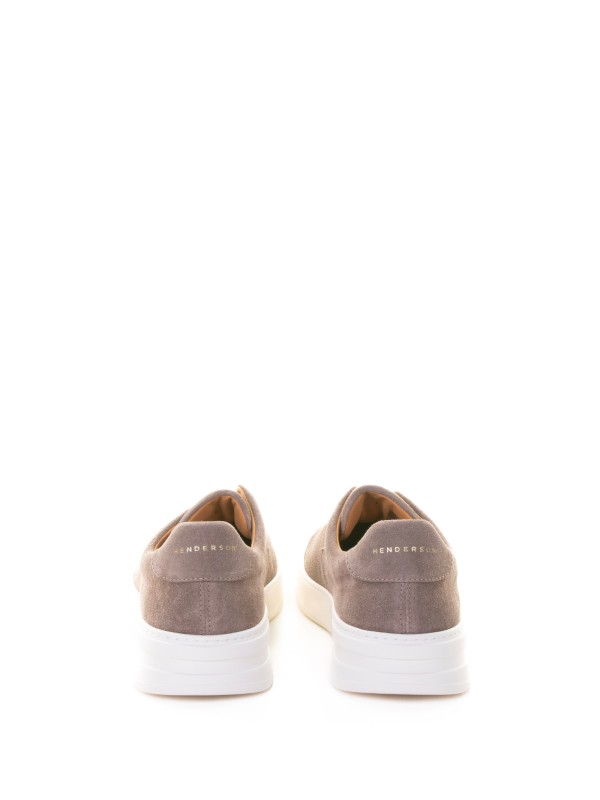 Taupe suede slip-on sneakers