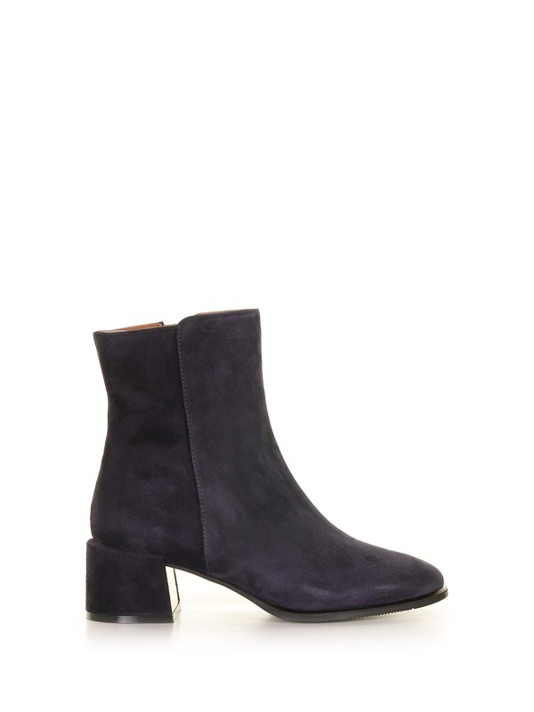 Stivaletto in suede blu