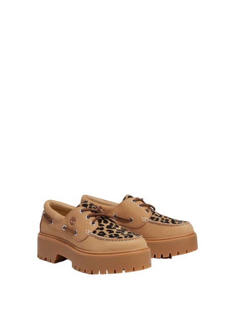 Mocassino da barca beige donna 2