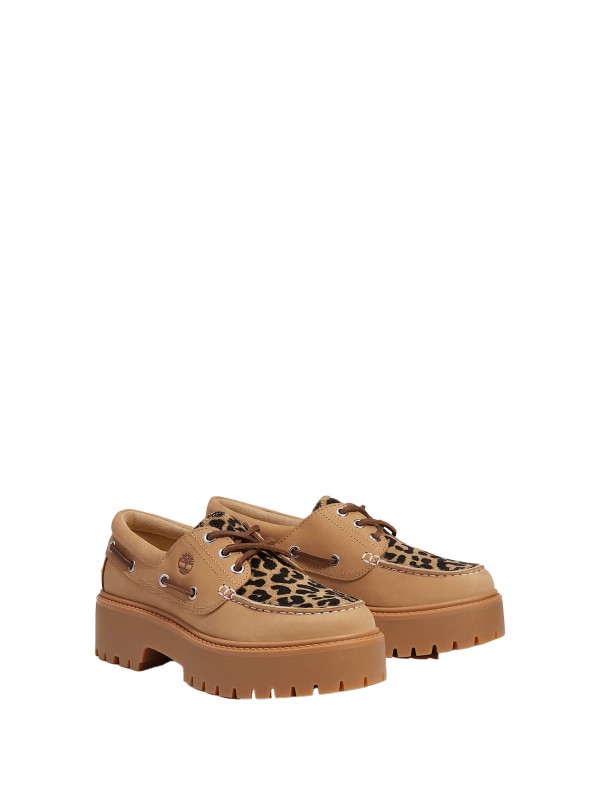 Mocassino da barca beige donna