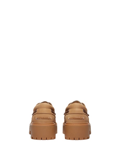 Mocassino da barca beige donna