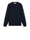 Maglia girocollo blu navy uomo con patch logo