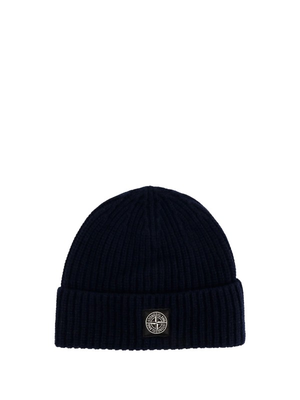 Berretto blu navy con logo Berretto blu navy con logo