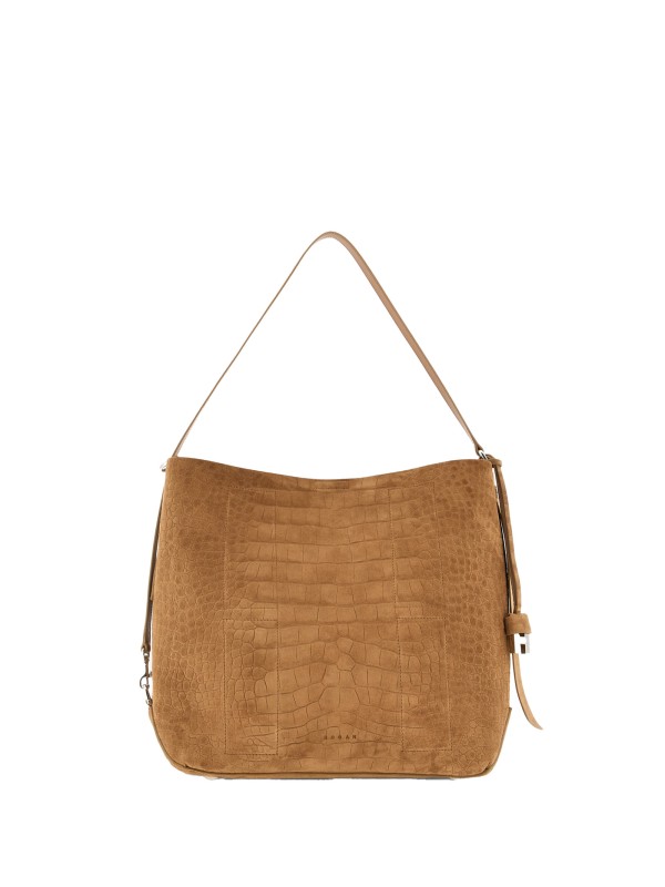 Medium Hobo Bag in Suede