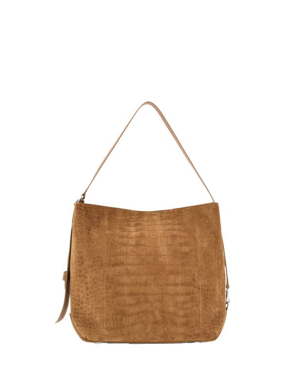 Medium Hobo Bag in Suede