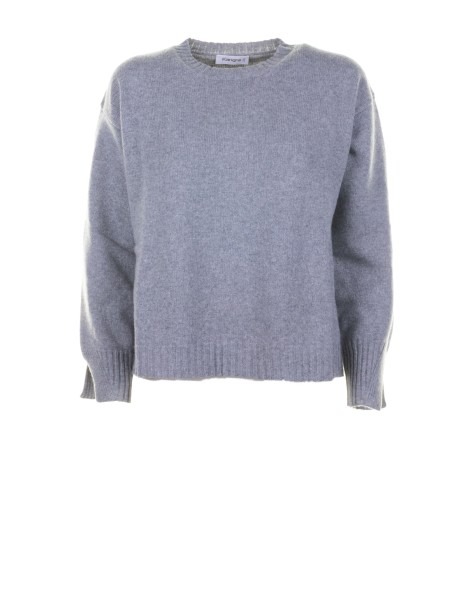 Maglia girocollo donna grigia