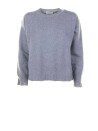 Maglia girocollo donna grigia