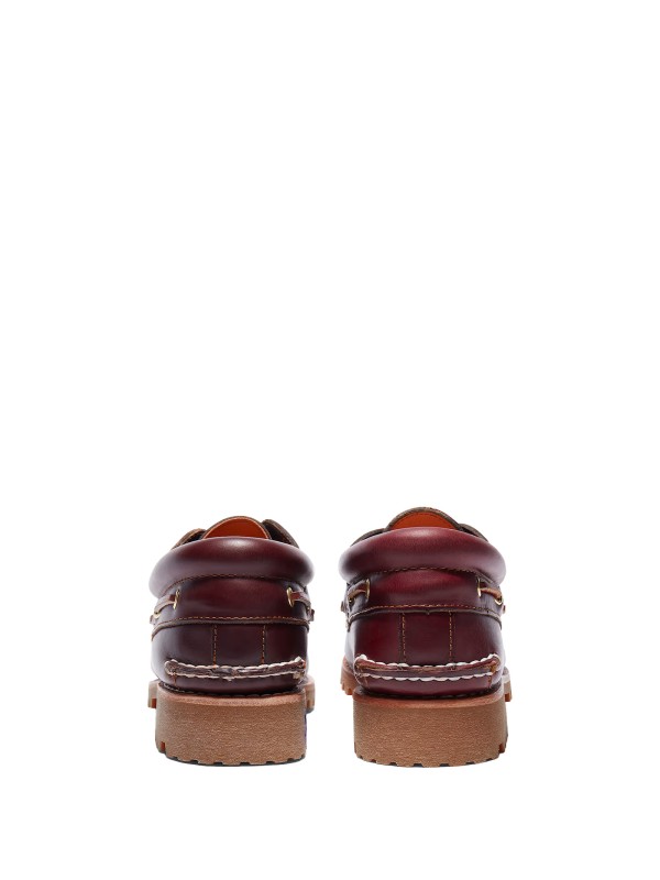 Mocassino da barca uomo burgundy