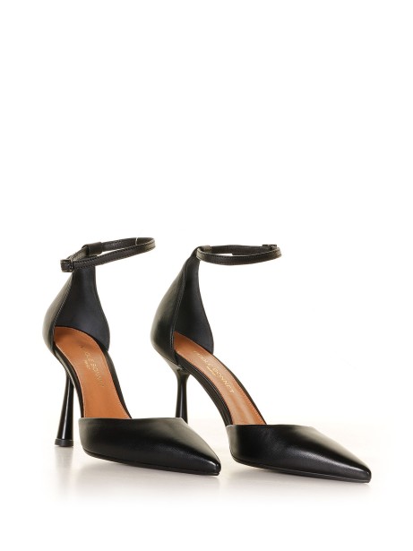 Nicole Bonnet black pump with strap 2