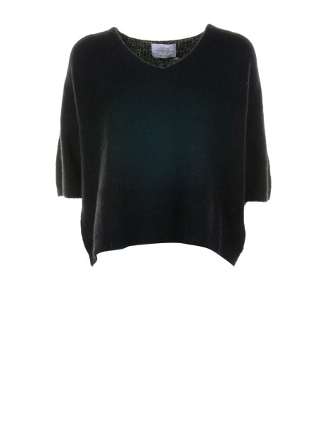 Maglia scollo a V nera