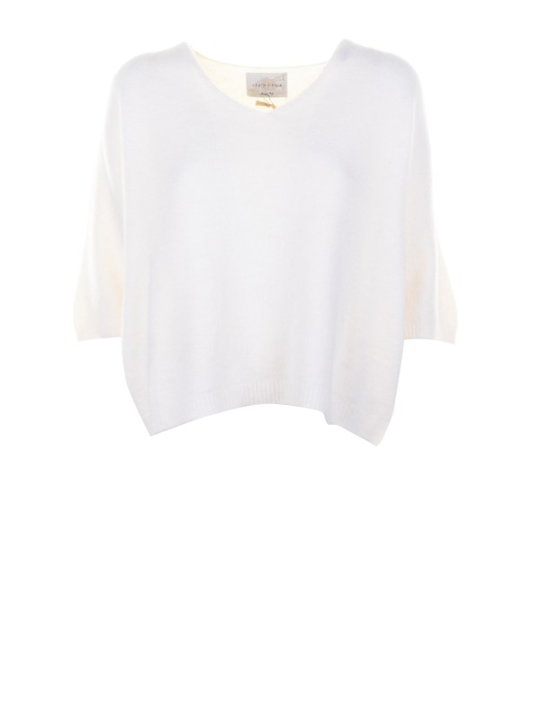 Maglia scollo a V bianca Maglia scollo a V bianca