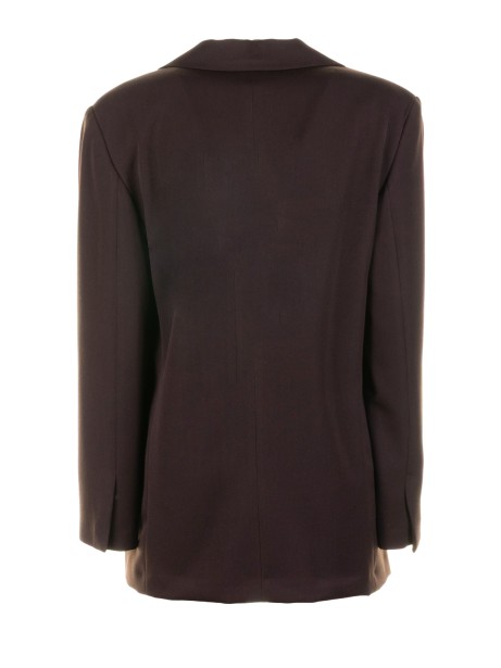 Giacca monopetto marrone in flanella stretch 2