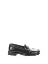 Mocassino nero in pelle donna