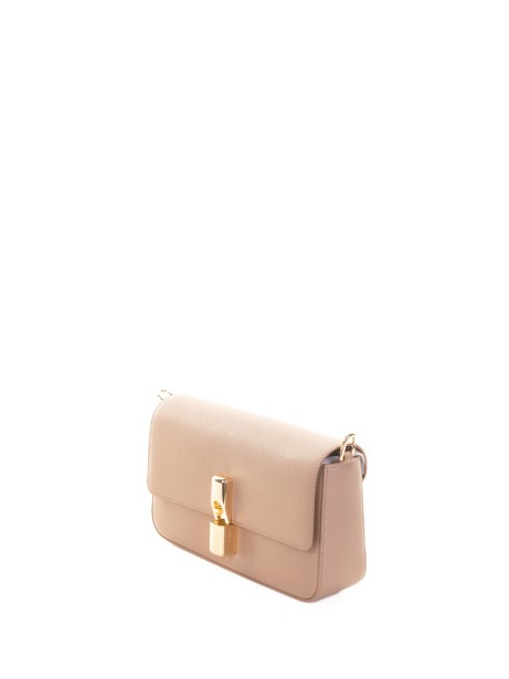 Borsa a tracolla Iride S beige in pelle