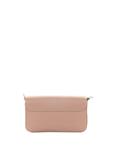Borsa a tracolla Iride S beige in pelle