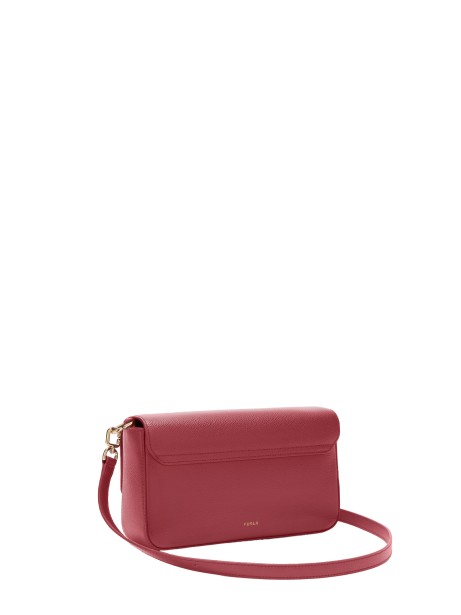 Borsa a tracolla Iride S ciliegia in pelle