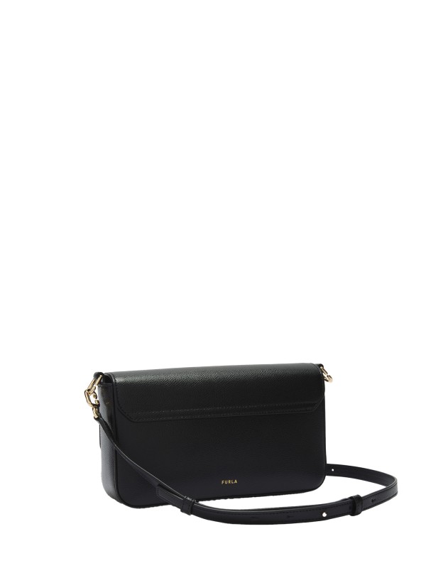Borsa a tracolla Iride S nera in pelle