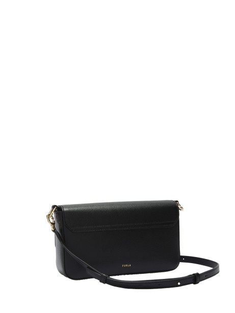 Borsa a tracolla Iride S nera in pelle