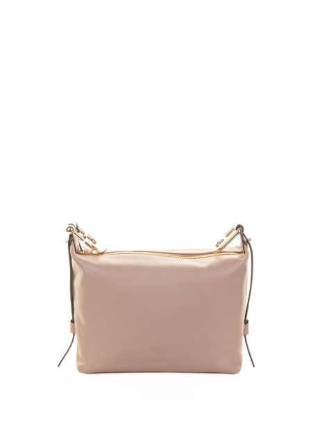 Borsa a tracolla beige in pelle