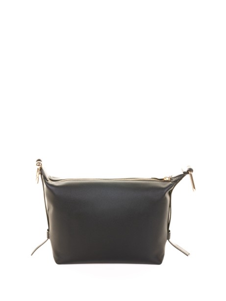 Borsa a tracolla nera in pelle