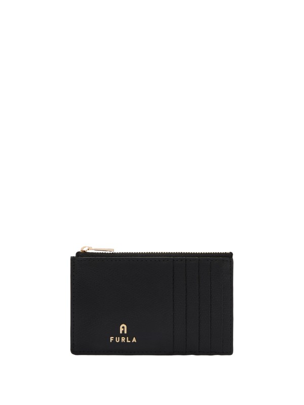 Portacarte nero in pelle Portacarte nero in pelle