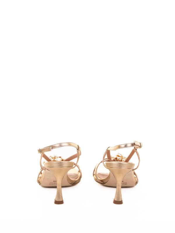 Gold Laminated Sandal from the Nicole Bonnet line